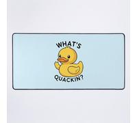 ¡NUEVO! Alfombrilla de escritorio con juego de palabras de patito de goma kawaii "¿Qué está graznando?"