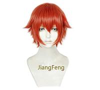 Nuevo Anime SSSS.GRIDMAN Yuuta Hibiki Cosplay peluca Yuta Hibiki corto naranja rojo resistente al calor pelucas de pelo sintético + gorro de peluca