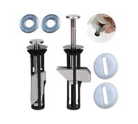 Nuevo asiento de inodoro Kit de pernos 2 piezas, Universal largo, tuerca de acero inoxidable Tornillo, accesorios de mantenimiento de la cubierta del inodoro, fácil de Install（MUU-JS2)