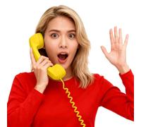 Nuevo auricular retro para teléfonos celulares, compatible con adaptador de iPhone, estilo vintage de línea fija para videoconferencias móviles, llamadas de trabajo y comunicación en el hogar/oficina