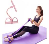 Nuevo Banda de Resistencia Pedales, 4 /6Tubos Maquina Abdominales en Casa, Ajustable Extractor de Pedales Banda Ejercicio con Asa, Multi Pilates Equipo Fitness Bandas Elásticas, para Hombres & Mujeres