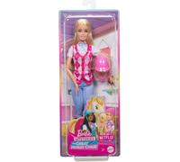 Barbie Misterios: En Busca de la Yegua Perdida Malibú jinete, Muñeca rubia vestida con ropa de equitación, pantalón vaquero, botas y casco rosa, inspirado en la serie, +3 años, HXJ38