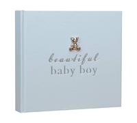 Nuevo Bebé 50 6'x4' Álbum de Fotos Con Plata Osito Adjunto - Hermoso Bebé Niño
