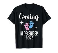 Nuevo bebé llegará en diciembre de 2026 Funny Baby Shower Boys Girl Camiseta