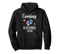 Nuevo bebé llegará en diciembre de 2026 Funny Baby Shower Boys Girl Sudadera con Capucha