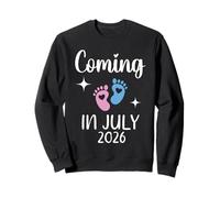 Nuevo bebé llegará en Julio de 2026 Funny Baby Shower Niños Niñas Sudadera