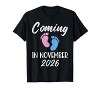 Nuevo bebé llegará en noviembre de 2026 Funny Baby Shower Boy Girl Camiseta