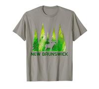 Nuevo Brunswick Alce Naturaleza Amante Verde Camiseta