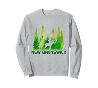 Nuevo Brunswick Alce Naturaleza Amante Verde Sudadera