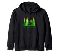 Nuevo Brunswick Alce Naturaleza Amante Verde Sudadera con Capucha