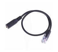 Nuevo Cable de Audio Auricular Negro 3.5 mm Auriculares Rj9 Jack Adaptter Convertor Ordenador Personal Teléfono