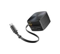 Nuevo Cable de Extensión de Carga Rápida GaN de 35 W, Plegable, Portátil, Tipo C para Smartphone, Tableta y Portátil, Color Negro