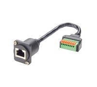 Nuevo Cable de la Serie D para Montaje en Panel con Conector RJ45 A Bloque de Terminales de 8 Pines con Resorte para Montaje en Gabinete de Cableado