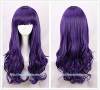 Nuevo Cardcaptor Sakura Daidouji Tomoyo pelucas de cosplay 65 cm de largo púrpura peluca ondulada pelo sintético resistente al calor Perucas disfraz peluca + C