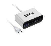 Nuevo Cargador de Escritorio GaN de 800 W y 10 Puertos, 8C2A, USB Tipo C PD, Cargador Rápido Multipuerto para Teléfonos Móviles, Carga