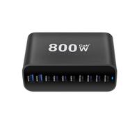 Nuevo Cargador de Escritorio GaN de 800 W y 10 Puertos, 8C2A, USB Tipo C PD, Cargador Rápido Multipuerto para Teléfonos Móviles, Carga