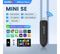 Nuevo CarlinKit Mini 5 SE adaptador inalámbrico Carplay para iPhone 5,8 Ghz WiFi BT conexión rápida estable para Spotify Waze caja de pantalla dividida Mini 5 Pro