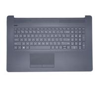 Nuevo compatible con HP 17-BY0002NG, 17-BY0002NM, 17-BY0002NO, 17-BY0002NS, 17-BY0002NW, 17-BY0002TU, 17-BY0002TX Laptop Texture Black Palmrest Cover Diseño Non-Backlit Q Teclado WERTY Almohadilla