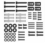 [Nuevo] conecto Vesa Juego de Tornillos 66 Piezas, óptimo para el Montaje de TV, Soporte de Pared de TV, Montaje de TV, Tornillos de Montaje con Tacos y Arandelas, Negro