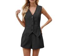 Nuevo conjunto de camiseta y pantalones cortos con escote en V para mujer Confianza que Transmite tu Forma de Vestir