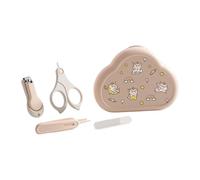 Nuevo conjunto de herramientas para el cuidado del bebé para padres 5 piezas características tijera uñas archivo y portatil caja de botones ergonómica recortadora de uñas infantil