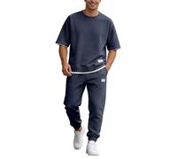 Nuevo Conjunto para Hombre Vestimenta Semi Formal Diaria con Tejido cómodo y Resistentes Estilo Moderno para Uso Diario en Temporada cálida (Grey, XXL)