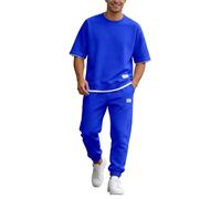 Nuevo Conjunto para Hombre Vestimenta Semi Formal Diaria con Tejido cómodo y Resistentes Estilo Moderno para Uso Diario en Temporada cálida (Blue, XXXXXL)