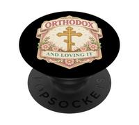 Nuevo Cristiano Ortodoxo Y Amar Convertir Mujer Chica PopSockets PopGrip Adhesivo