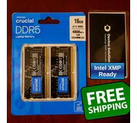 NUEVO Crucial 16GB Kit (2x8GB) DDR5 4800 MHz Portátil RAM Memoria SODIMM Inte...