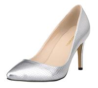 Nuevo Dedo del pie Puntiagudo Pumpselegant 8 cm Tacones Altos Altos Mujer Syte Night Party Dress Sliver Gold Sliver