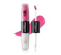 NUEVO Dermacol - Color Labial 16 Horas, Alta Pigmentación, Bifásico, Maquillaje a Prueba de Besos Con Acabado Mate y Brillo, No. 18, Cotton Candy