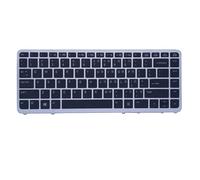 Nuevo diseño de EE. UU. Reemplazo de teclado plateado para HP Elitebook 740 G1, 840 850 G1, 840 850 G2 Laptop Teclado no retroiluminado con marco