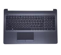 Nuevo diseño de EE. UU. Repuesto original para portátil no retroiluminado para HP 15-DB0005NT, HP 15-DB0006AU teclado brillante compatible con L20449-001 con marco negro touchpad