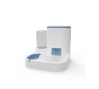 Nuevo dispensador automático de Comida for Gatos Gran Capacidad con Bebedero y Separador for Alimentos húmedos Secos(Sky Blue)