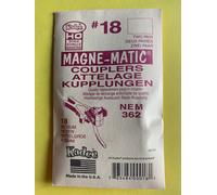 Kadee Acoplamientos #18 NEM 362 Nudillo magnético corto 8,63 mm (2 pares)