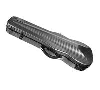 Nuevo estuche for violín 4/4, estuche for violín estilo calabaza de fibra de carbono sintética, estuche for violín de tamaño completo, ligero y resistente con higrómetro(Color:Gray)