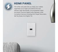 Nuevo extensor de toma de corriente con placa frontal de pared de 1 puerto, acoplador 3D 1080P
