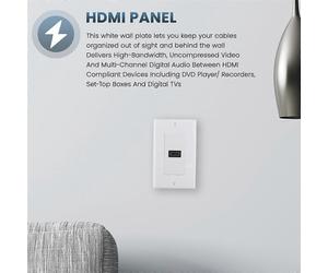 Nuevo extensor de toma de corriente con placa frontal de pared de 1 puerto, acoplador 3D 1080P