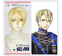 Nuevo Fire Emblem ThreeHouses Peluca Cosplay Dimitri Alexandre Bladud Corto Rubio Dorado Recto Cosplay Cabello Halloween Juego de roles