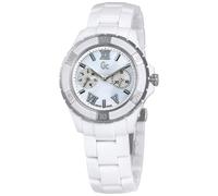 Nuevo Gc Guess COLLECTION XL-S Plata + Blanco Tono Cerámica, Mop, Swiss Reloj