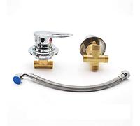 Nuevo Grifo Mezclador para Cabina Ducha Fijación Sin Tornillos Split 2 Partes Intubación/Rosca Desviador 2/3/4/5 Vías, Cartucho Cerámica, Conector Envío 30cm (Rosca Tornillo 3 Salida)