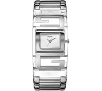 Nuevo Guess RELOJ MUJER Adj Enlace Acrílico Transparente Banda + Plata Logo