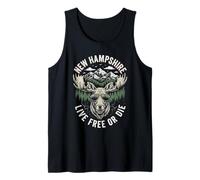 Nuevo Hampshire Live Free Or Die Moose Vintage Souvenir Camiseta sin Mangas