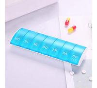 NUEVO HOT Portátil 7 días Organizador de píldoras semanal Tableta Caja de almacenamiento de píldoras Divisores de caja de medicina de plástico DC88 Herramienta de cuidado de la salud, como imagen