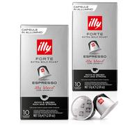 NUEVO Illy Nespresso Forte Extra Bold Roast 2x10 cápsulas 100% Arábica Espresso