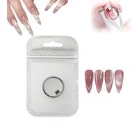 Nuevo imán de ojo de gato en forma de anillo para uñas, herramienta de imán de uñas huecas, Y y Rin-gMagnet (haz ancho, corazón, francés), mini imanes redondos fuertes para uñas, herramienta de punta