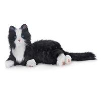 NUEVO Joy for All Robotic Reclining Black & White Tuxedo Cat - Terapia de animales de peluche para personas con pérdida de memoria del envejecimiento y los cuidadores