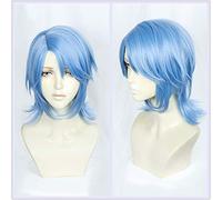 Nuevo juego Anime Kingdom Hearts III Aqua Cosplay Peluca Halloween Juego de roles Gris-azul Cabello Halloween Cosplay Disfraz Peluca Cabello