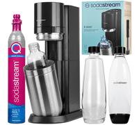 NUEVO juego de botellas de vidrio SodaStream Water Sprudler E DUO Titan Quick...