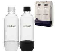 NUEVO Juego de botellas SodaStream 2x1L JET blanco negro apto para...